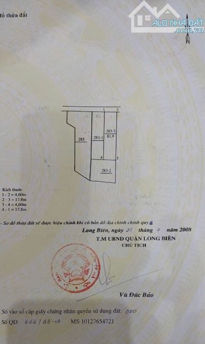 Bán đất thổ Việt Hưng, Quận Long Biên 81,9m2, 7.5 tỷ, ngõ rộng, sát phố - 2