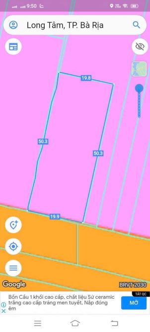 ‼️1000m2-400tc P.Long Toàn Tp Bà Rịa đất đẹp như tranh vẽ giá 17tr/m2 - 4