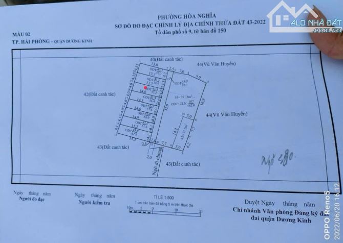 Rẻ nhất thị trường đất Dương Kinh  Duy nhất 1 lô chỉ 4xx tuyến 2 đường 402 thuộc Hoà Nghĩa