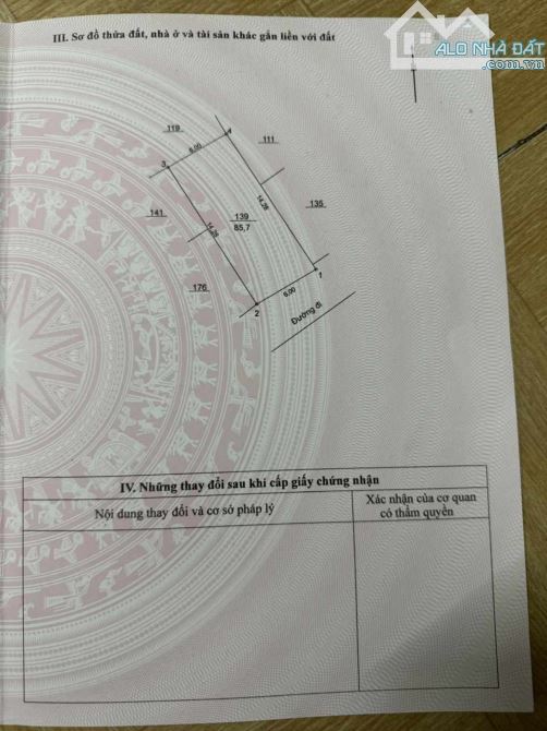 Bán toà CCMN ngõ 788 Kim Giang. Thanh Trì DT sổ 85.7m x 6T. MT 6m