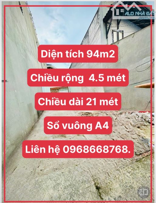 Bán Đất Trung Mỹ Tây - Gần Siêu Thị - Trường Đại Học- 94m2- Hẻm Xe Hơi Nhỉnh 4tỷ.