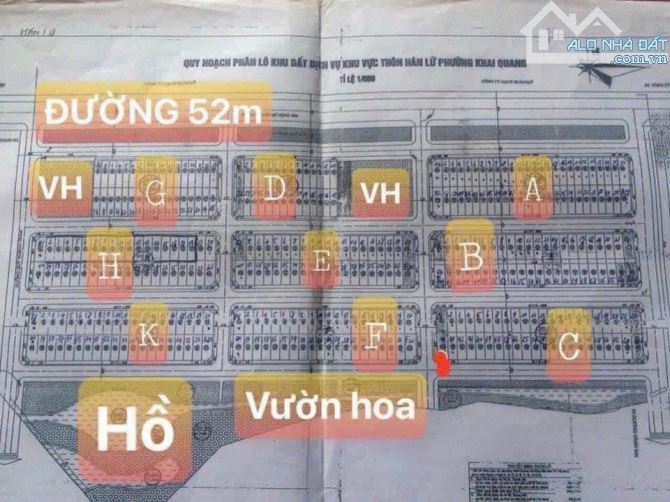 Bán đất khu dịch vụ Hán Nữ , Khai Quang, dt 102 m2 , giá 3.2x tỷ - 2