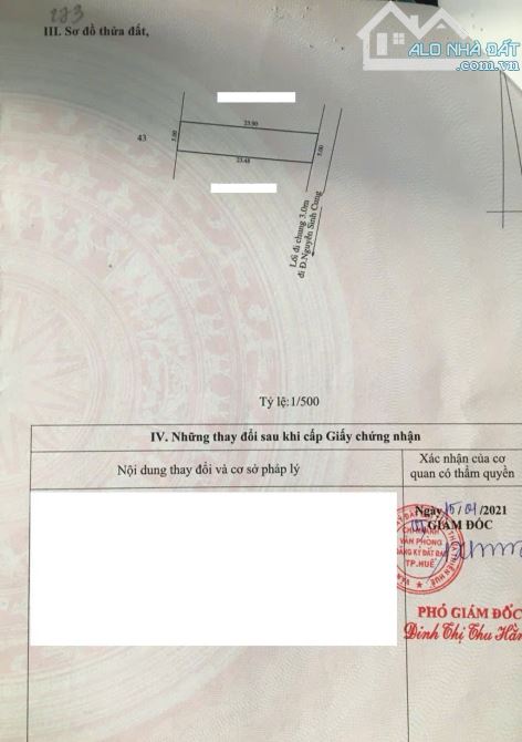 Bán đất kiệt Nguyễn Sinh Cung thông kqh Vỹ Dạ - 3
