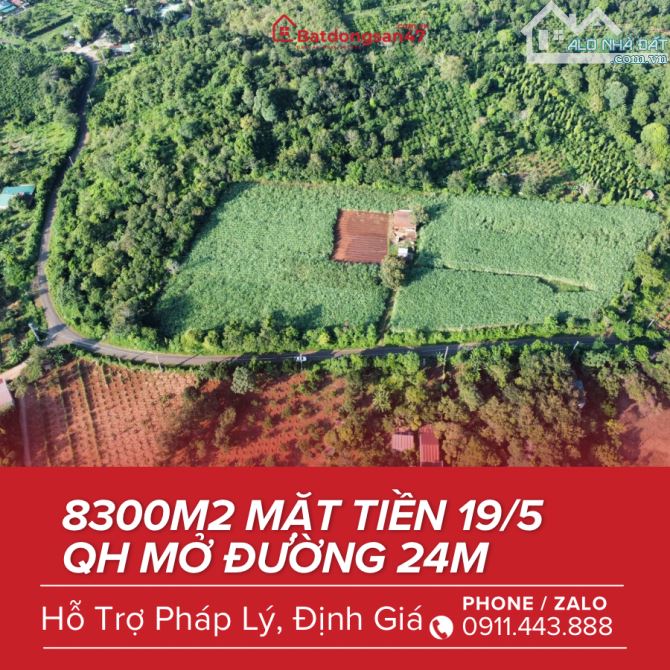 💥BÁN 1300M2 ĐẤT MẶT TIỀN ĐƯỜNG TIỀM NĂNG 19/5