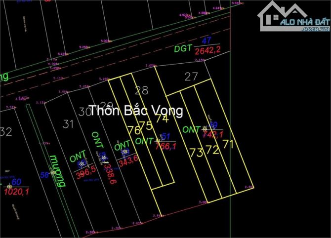 Bán Đất Đường Nhựa Liên Xã. Lô Đất 155m thôn Bắc Vọng, Bắc Phú, Sóc Sơn. Giá chỉ 1xtr/m2