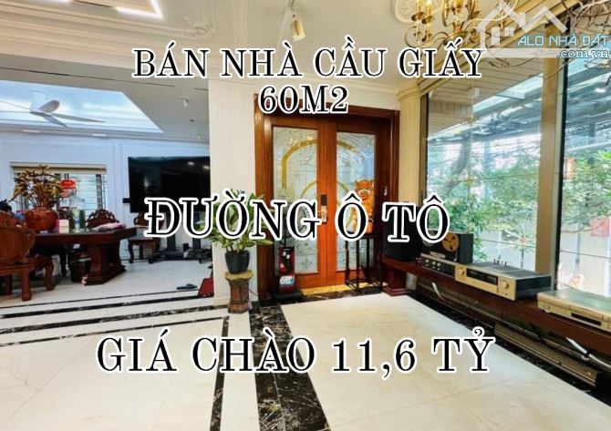 BÁN NHÀ CẦU GIẤY 60M2-5 TẦNG-MT 5M-GIÁ CHÀO 11,6 TỶ-THƯƠNG LƯỢNG