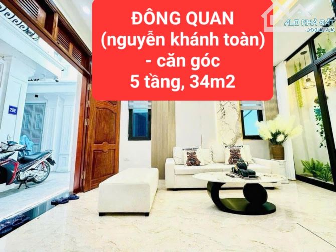 NGUYỄN KHÁNH TOÀN - căn góc - 34m2, 5 tầng, 3 ngủ - ngay sát phố -