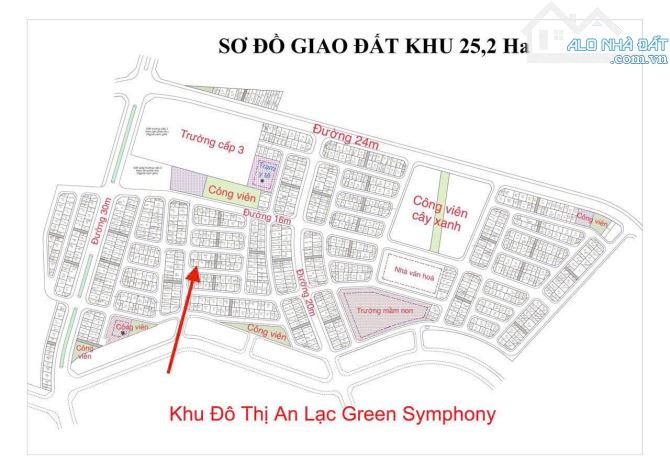 Bán lô diện tích 46m2, MT 4m  khu DV 25ha, Vị trí đẹp, không lỗi lầm, gi - 1