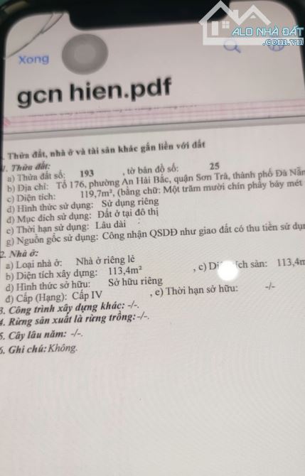 CẦN BÁN LÔ ĐẤT ĐƯỜNG CHÍNH HŨU GIÁ TỐT 100M MT6M ( 7,5 TỈ ) - 1