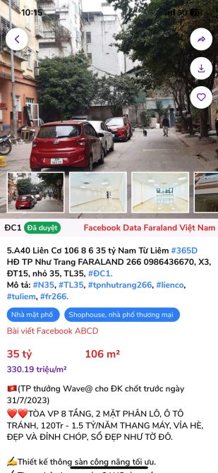 Bán Đất tái định cư Phương Canh - Tu Hoàng Vỉa hè ô tô Kinh Doanh Văn Phòng 80m 13.x tỉ - 2