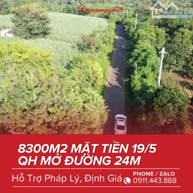 💥BÁN 1300M2 ĐẤT MẶT TIỀN ĐƯỜNG TIỀM NĂNG 19/5 - 2