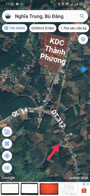 Đất sào ngay DT.312 Đồng Tâm, Đồng Phú - 2