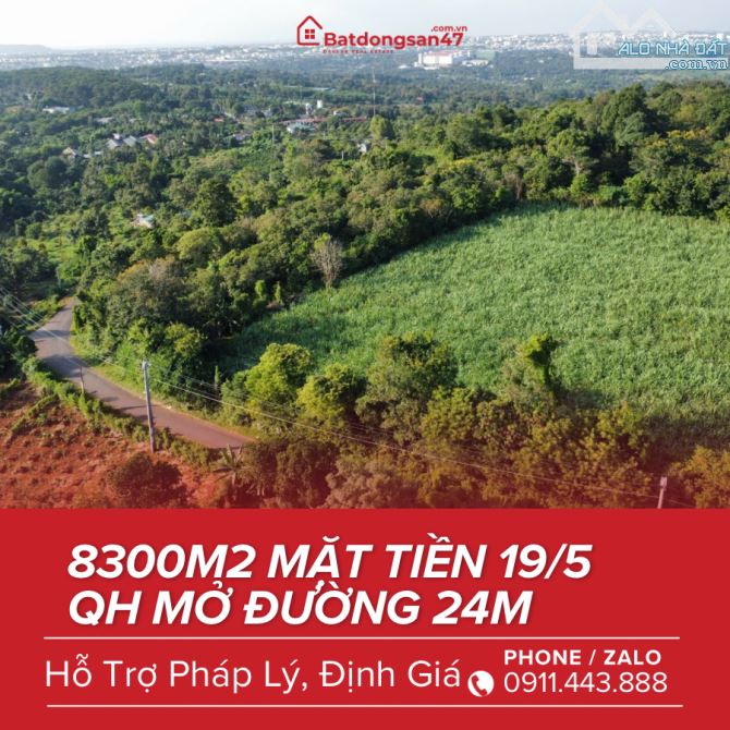 💥BÁN 1300M2 ĐẤT MẶT TIỀN ĐƯỜNG TIỀM NĂNG 19/5 - 4