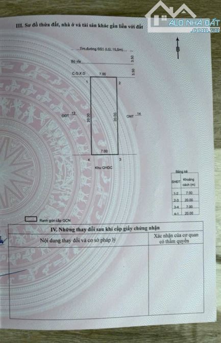 Bán lô đất khu TDC tiểu vệ sinh môi trường đg ds1 lộ giới 14m dt 7x20=140m2