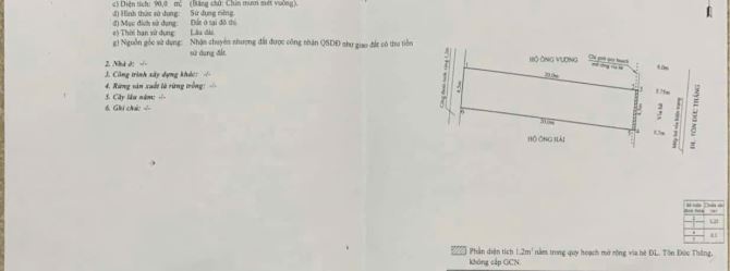 Bán đất mặt đường Tôn Đức Thắng, Sở Dầu, Hồng Bàng, Hải Phòng. 90m2-5,4 tỷ