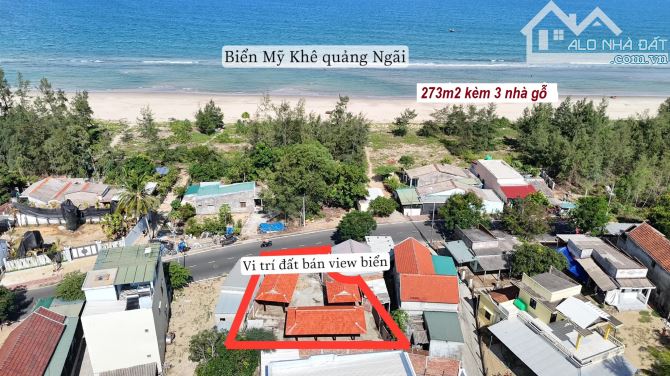 Bán đất mặt tiền biển Mỹ Khê Tịnh Khê Quảng Ngãi, 273m2 hướng Đông SHR giá 4190 triệu tl
