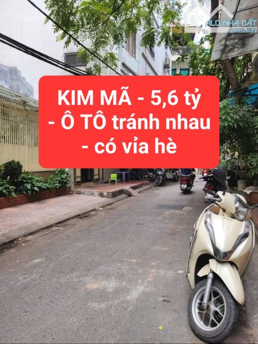 KIM MÃ - Ô Tô tránh nhau - có vỉa hè - kinh doanh - 4 tầng -