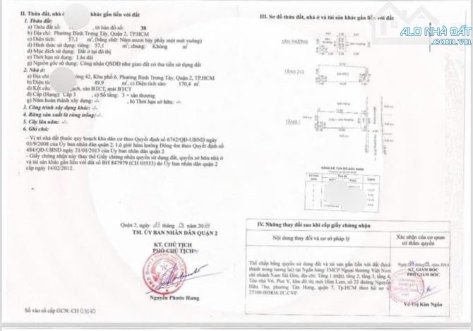 Bán nhà hẻm xe hơi đường 42 Bình Trưng Tây Tp Thủ Đức giá 7 tỷ - 1