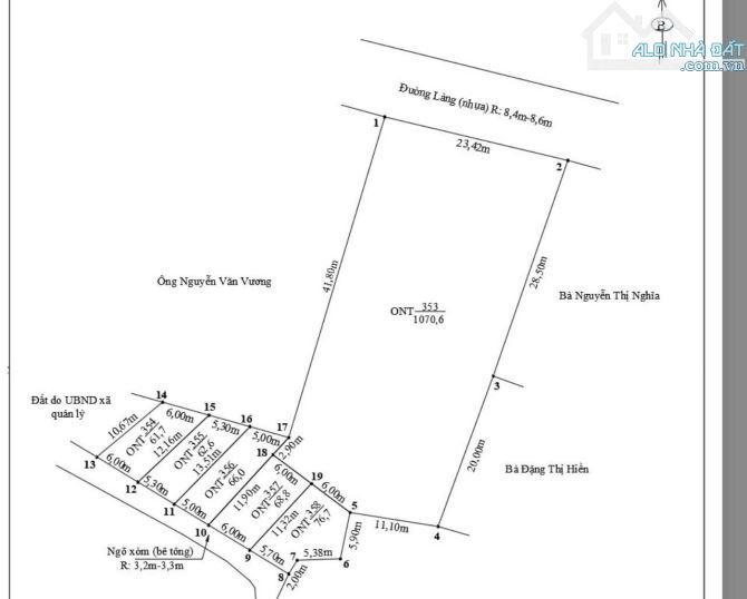 Bán 3 lô liền kề tại Đại Trang, Bát Trang, An Lão giá 485 triệu - Diện tích từ 62-76m2, ng - 2