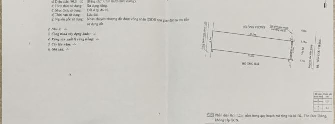 Bán 90m2 đất mặt đường Tôn Đức Thắng – Sở Dầu, gần ngã tư Metro giá 5,4 tỷ