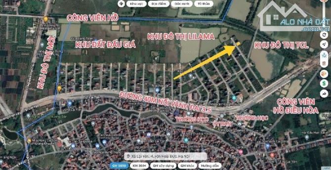 Bán 105m2 ,Đất Dịch Vụ Lại Yên, An Khánh, gần khu đô thị Splendora, Giá :10 tỷ chút. - 1
