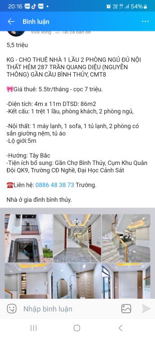 Nhà 2 phòng full nội thất đẹp tinh tươm - 1