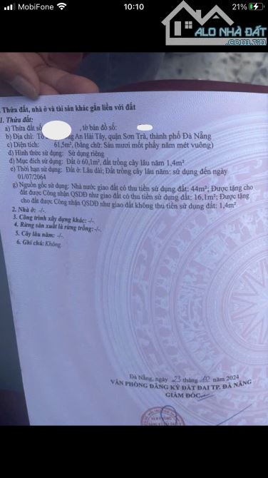 Bán gấp đất kiệt Đông Giang gần cầu Rồng thông Ngô Quyền Sơn Trà Đà Nẵng-61m2-2.7 tỷ - 3