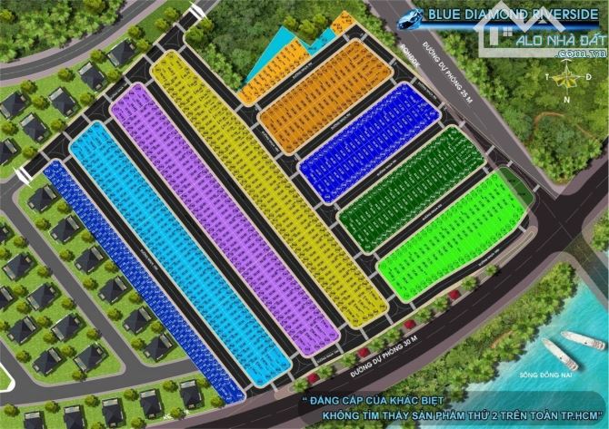 Bán đất dự án Blue Diamond Riverside đường số 8 P. Long Phước Quận 9 (64m2) 2.3 tỷ - 4