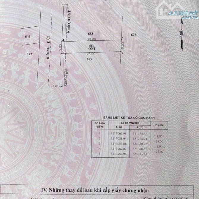 Cần bán lại lô đất tặng căn nhà 124,6m2, Tân An Hội, SHR, Giá 580 Triệu. - 1