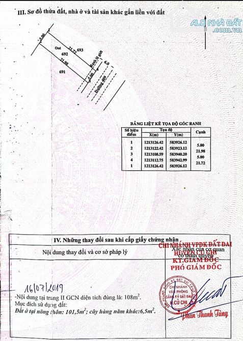 Bán đất ở mặt tiền đường 409, Phước Vĩnh An, Củ Chi