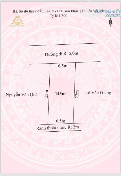 Bán 143m2 mt 6.5m Bấc Vang, Dương Quan đẹp không tỳ vết GIÁ NGON 3.x tỷ - 1