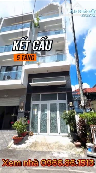 Chủ hạ từ 2,7 tỷ còn 2 tỷ 480. Bán nhà 52m2 hẻm 7m gần Vincom NGUYỄN XÍ. Xây 1 trệt 4 lầu - 2