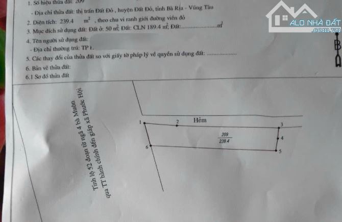 CẮT LỖ 2TỶ -  LÔ GÓC MẶT TIỀN TỈNH LỘ 44A ( VÕ THỊ SÁU) VỀ BIỂN PHƯỚC HẢI - 4