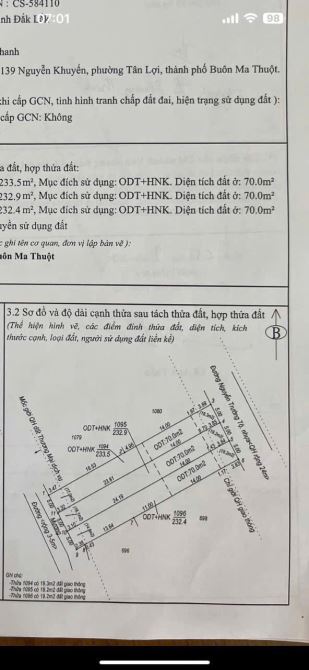 Bán 3 lô liền kề 5x47m với 2 mặt tiền trước sau Nguyễn Trường Tộ đường Qh 24m giá 1,58t - 4