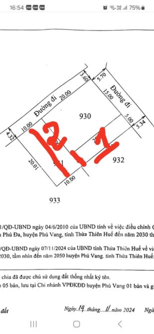 Bán đất phú đa  đất thị trấn . Diện tích 100m giá rẽ