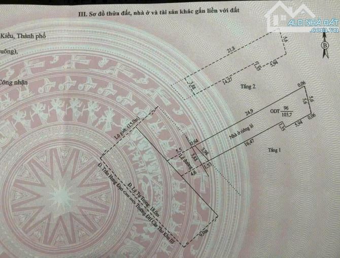 BÁN NHÀ MẶT TIỀN ĐƯỜNG LÝ TỰ TRỌNG. DT 103,7m2 - 3