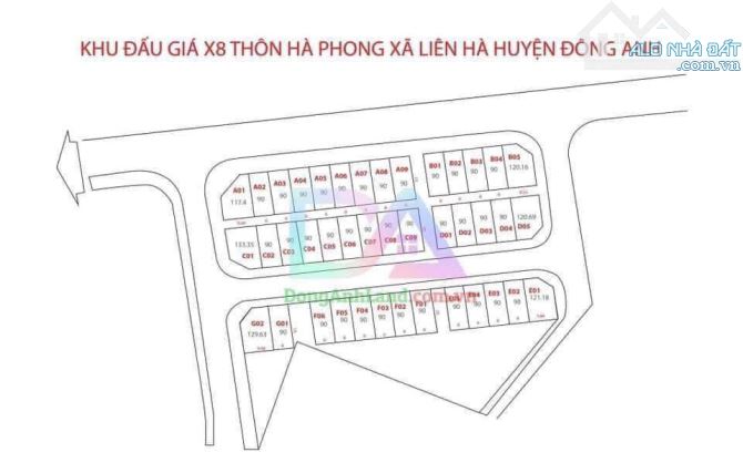 🔥💥KHU ĐẤU GIÁ X8 HÀ PHONG - LIÊN HÀ - ĐÔNG ANH - DT 90m2