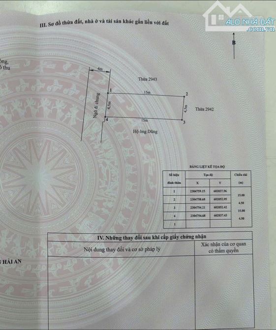 SpđcLô đất 67m ngang 4,5m mặt ngõ Đằng Hải, Hải An, ô tô vào tận nơi - Hướng tây tứ trạch