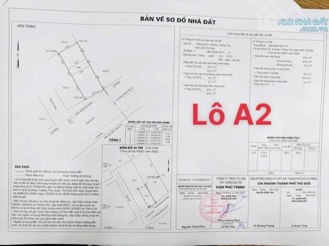 Hàng phân lô F0 - mặt tiền đường số 6 Đặng Văn Bi 64m2 ngang 5m giá 6.5 tỷ