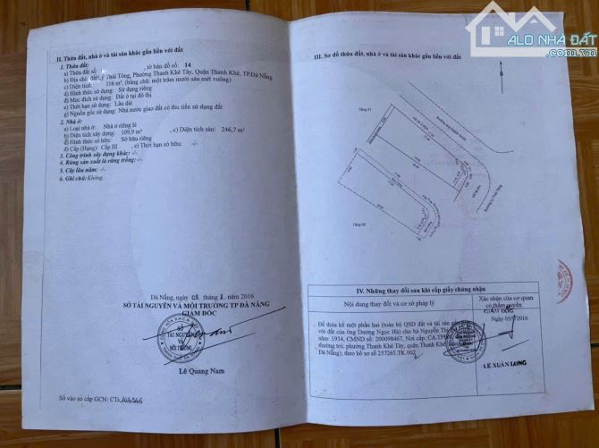 Bán Nhà 2 tầng 2 Mặt Tiền Lý Thái Tông . Gần biển Nguyễn Tất Thành . Vị trí kinh doanh - 1