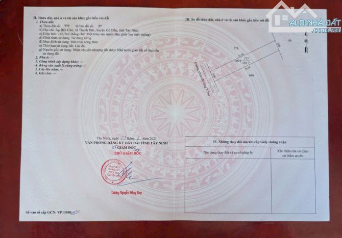 BÁN  LỖ 200 TRIỆU , ĐẤT KCN THẠNH ĐỨC , GÒ DẦU , TÂY NINH , ĐƯỜNG QH 32 M.