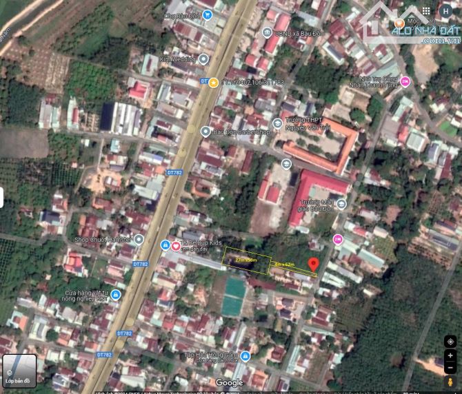 Bán đất Tây Ninh gần chợ Bàu Đồn 2 mảnh dính liền nhau, mặt tiền đường bê tông, DT: 1700m2 - 5