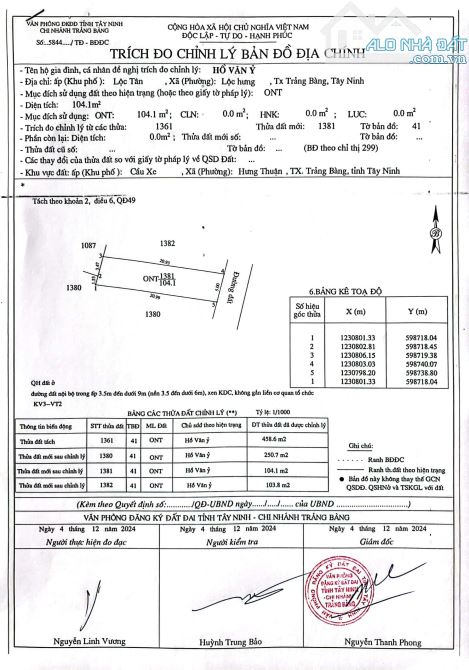 Bán đất thổ gần chợ Lộc Hưng đường DT 787 103m2, full thổ cư giá 550tr khu dân cư đông đúc