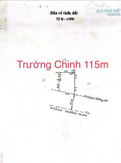 BÁN MẶT TIỀN TRƯỜNG TRINH BỀ NGANG GẦN 10M ĐOẠN ĐẦU ĐƯỜNG GIAO NHAU VỚI BÀ TRIỆU GIÁ 15TỶ - 2