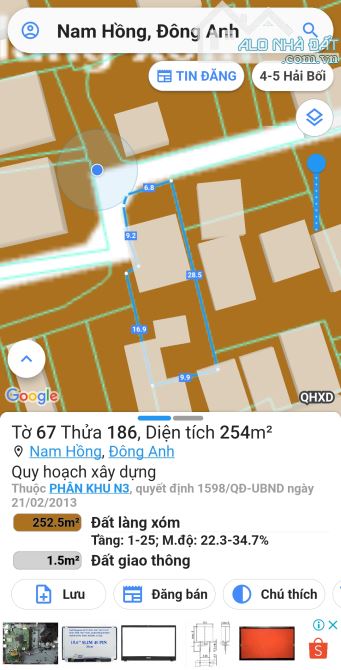Bán đất Đoài Nam Hồng lô góc ô tô 65m 3.3 tỷ Đông Anh - 4