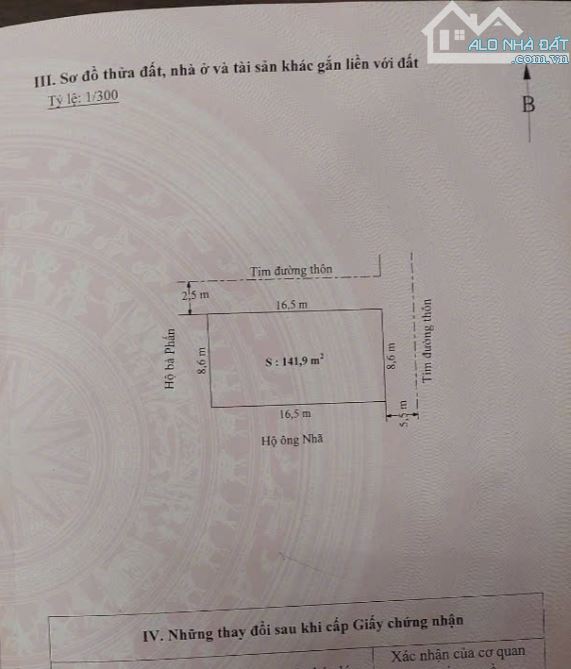 Bán 142n2 đất Ngọ Dương Ăn Hoà, đường rộng 8m