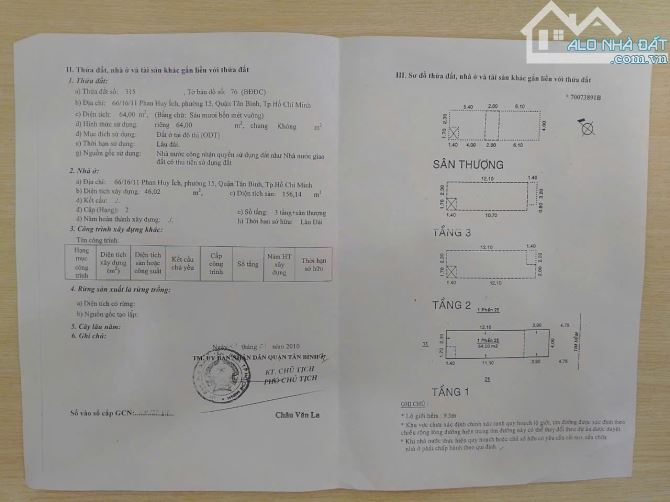 Ban nha Hem xe hoi đường Phan Huy Ích phuong 15 Quận Tân Bình, 4x16 giá 7.4 tỷ - 1