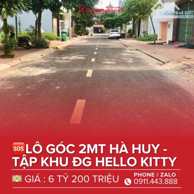 💥 LÔ GÓC 2 MẶT TIỀN - KHU HELLO KITTY, HÀ HUY TẬP - 3