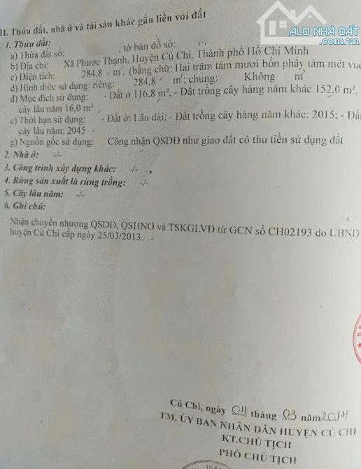 Đừng Bỏ Lỡ bán Nhan Căn nhà Mặt tiền Phước Thạnh Cu Chi 283m2 SỔ HỒNG RIÊNG 900triệu - 3