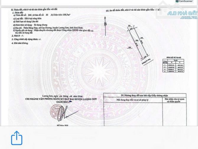 BÁN GẤP LÔ ĐẤT CÓ DT 135m2 FULL THỔ CƯ SẴN SỔ CÔNG CHỨNG GIÁ CHỈ HƠN 500tr - 3